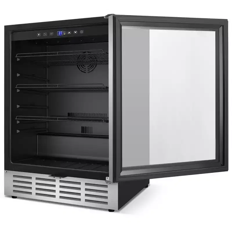 Denjol 180 Can Beverage Cooler - 3 Removable Shelves, 23.4 Inch, Single Zone Cooling