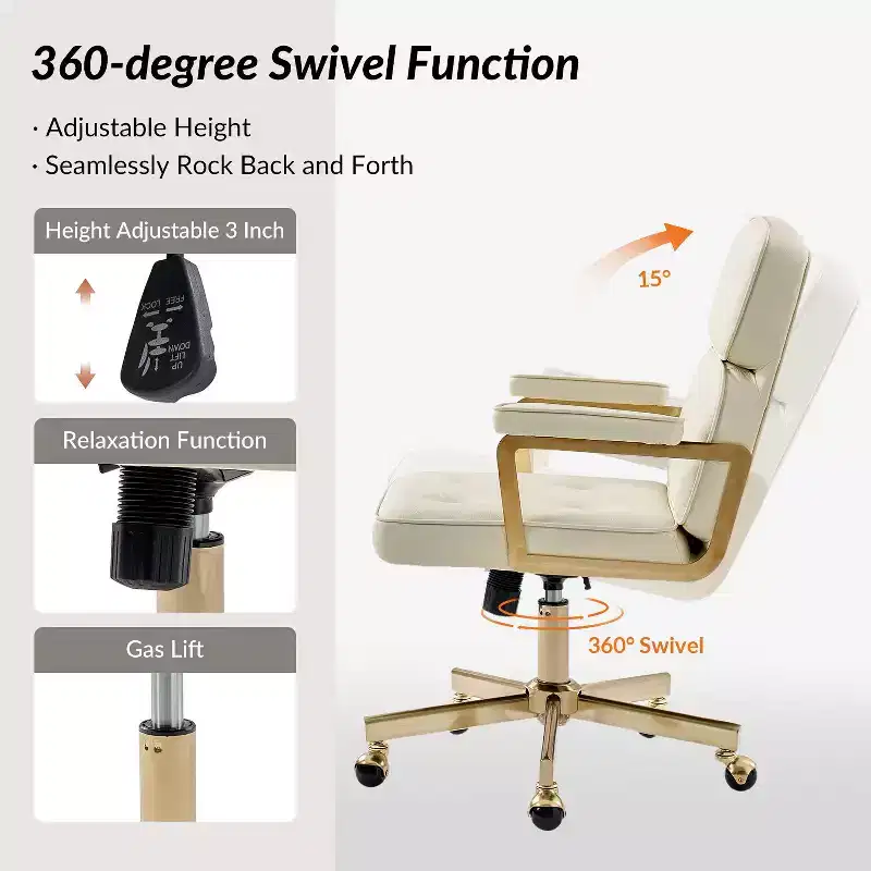 Debby Modern 37 H Office Chair with Adjustable Height|ARTFUL LIVING DESIGNS