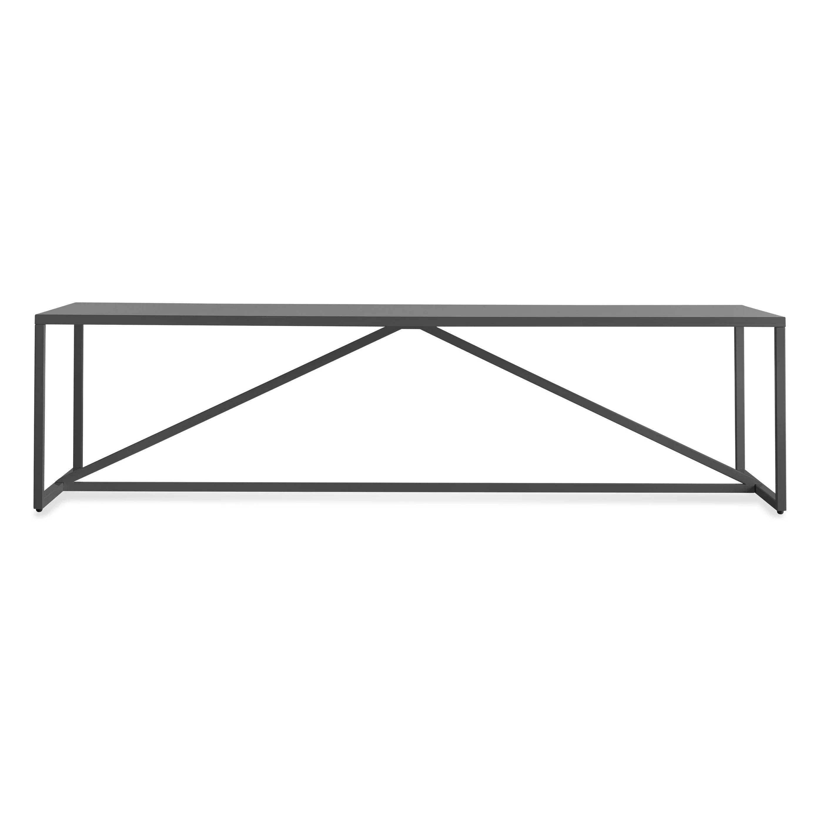 Modern White Steel Coffee Table with X-Frame Structure for Living Room