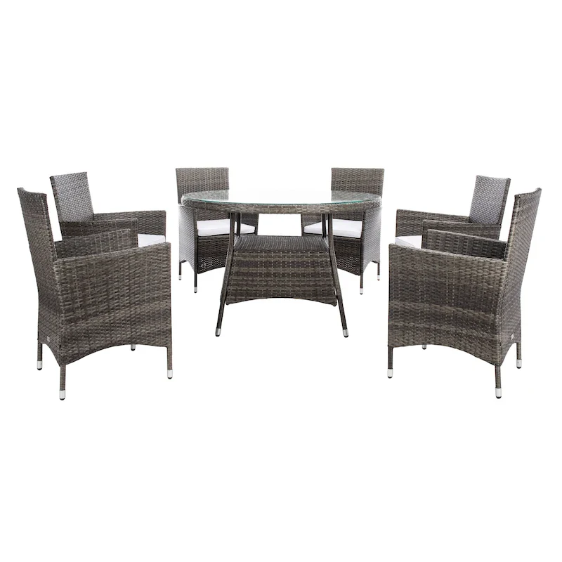 SAFAVIEH Outdoor Sambula 7-Piece Patio Dining Set - 47Wx47Dx29H