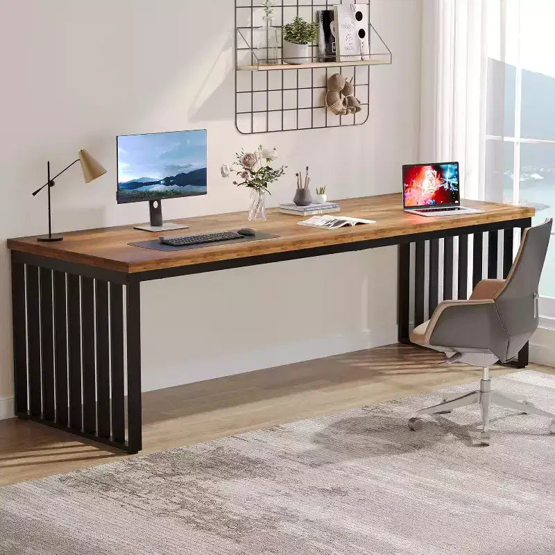Lantine 78.74 Extra Long Computer Desk 2 Person Desk for Home Office