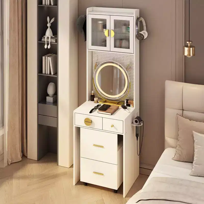 Karl Home Makeup Vanity Set with LED Lights and Power Outlets