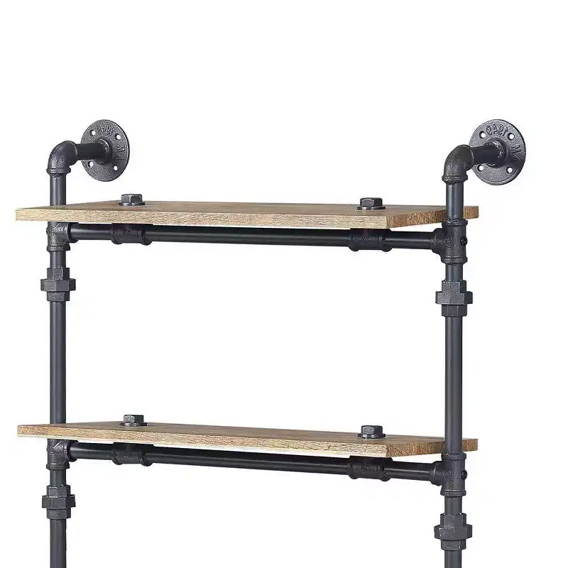 47" Brantley Decorative Bookshelf Oak and Sandy Black Finish