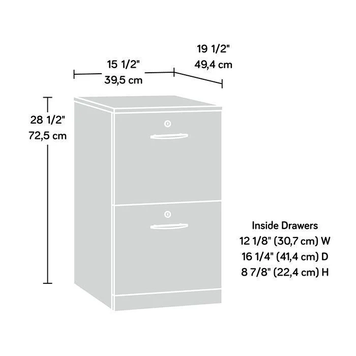 2-Drawer Mobile File Pedestal