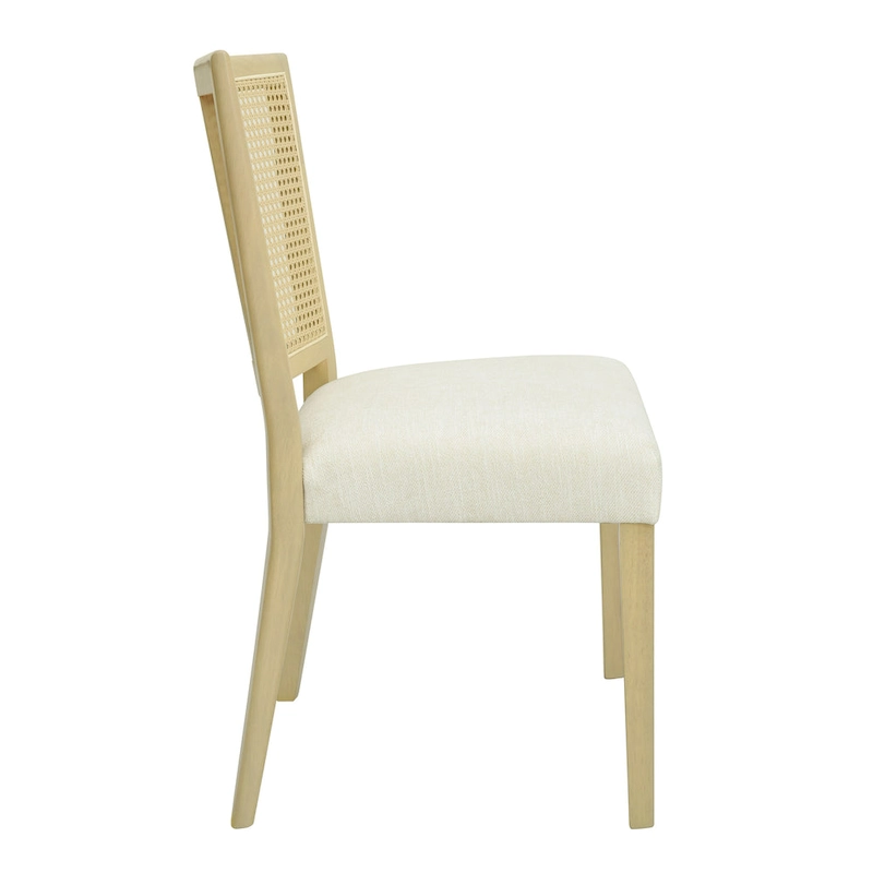 Christopher Knight Home - Oliver Mid-Century Rattan Back Upholstered Dining Chair Set of 2