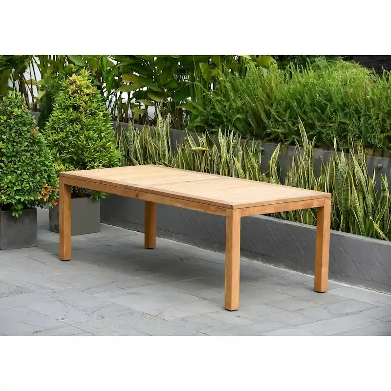 Amazonia Teak Bonita White 11-piece Rectangular Patio Dining Set