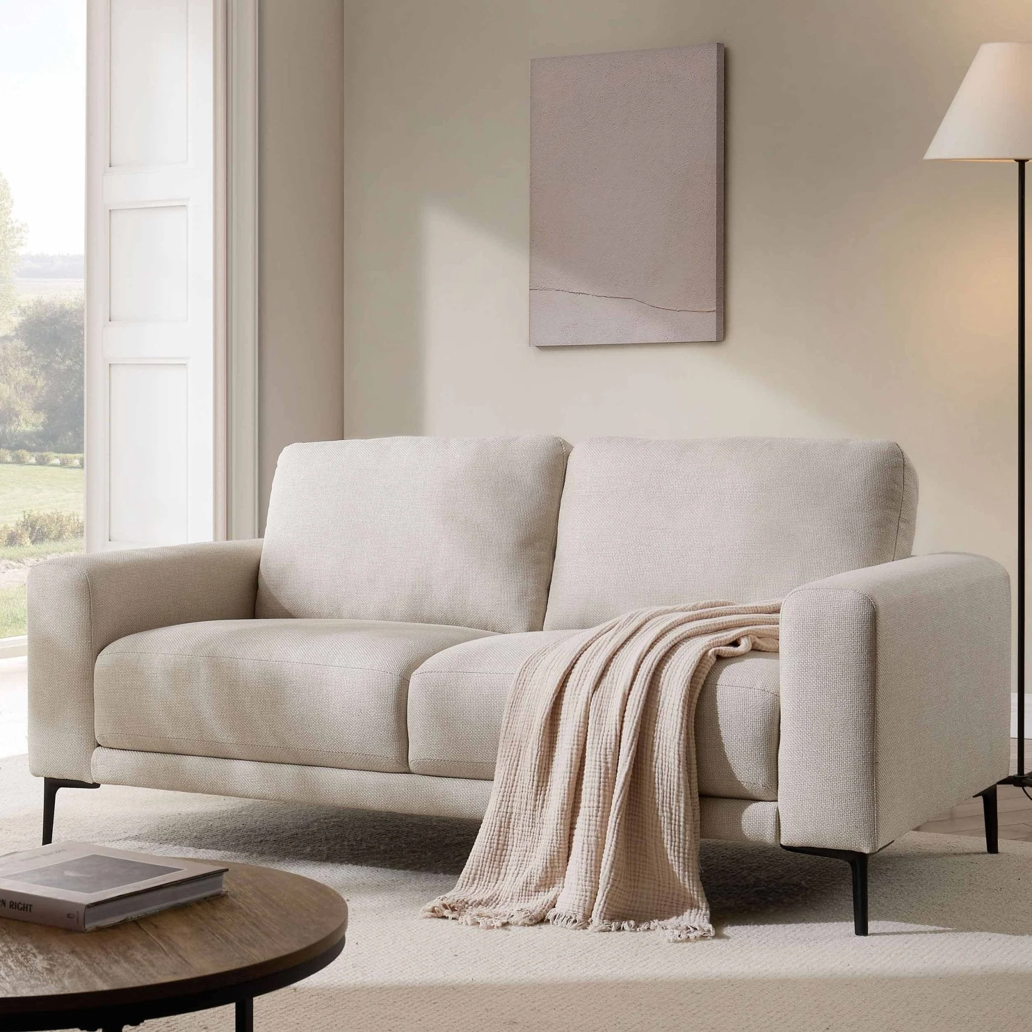2 Seater Sofa - Beige