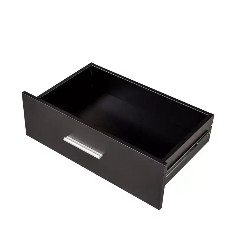 8-Drawer Black Particle Board 47.24in. W Chest of Drawer
