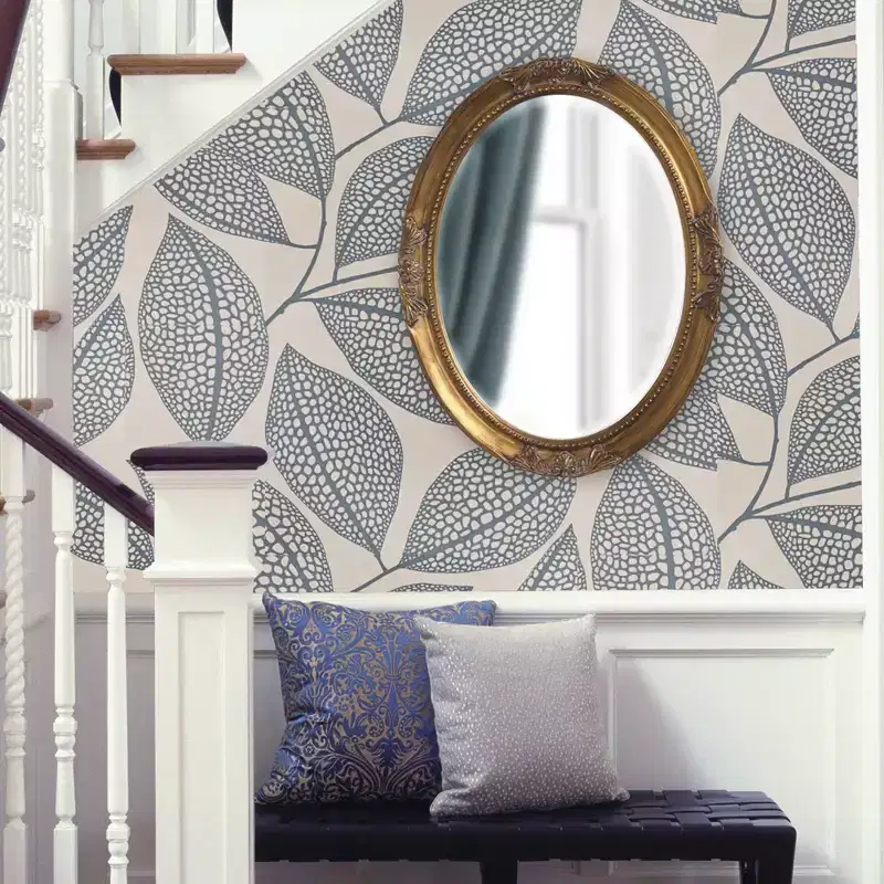 Howard Elliott 42"x30" Rectangular Iron and Slate Framed Wall and Vanity Mirror: Modern Style, No Assembly, Wall Mount