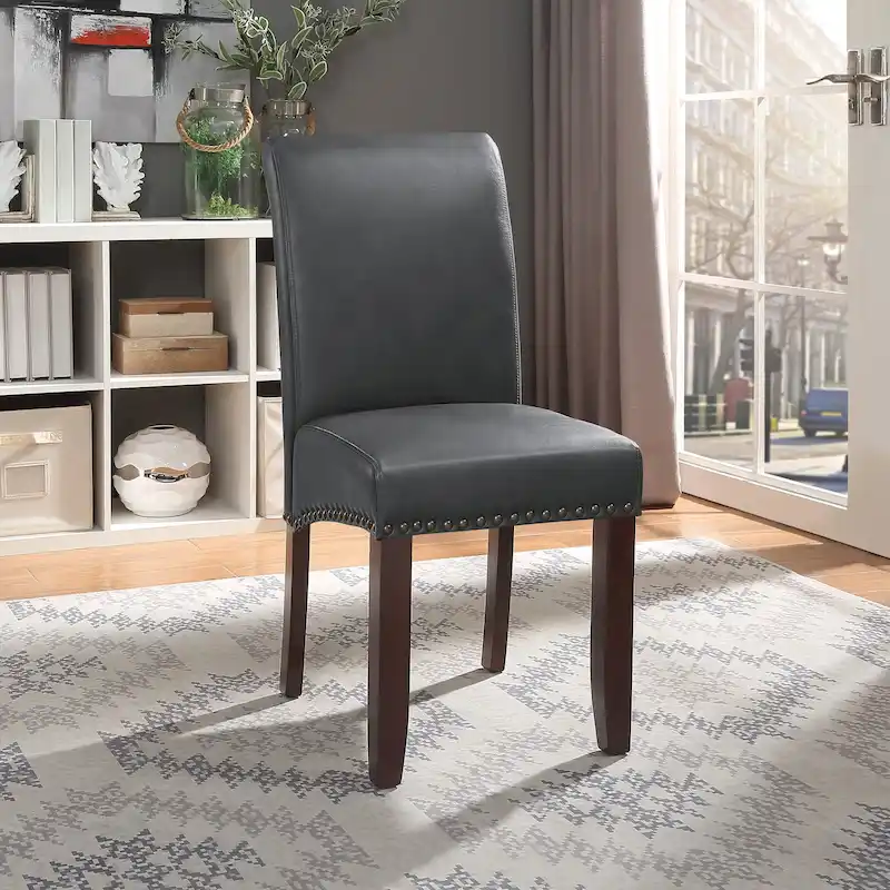 Copper Grove Five Bridge Eco Parsons Faux Leather Nailhead Chair