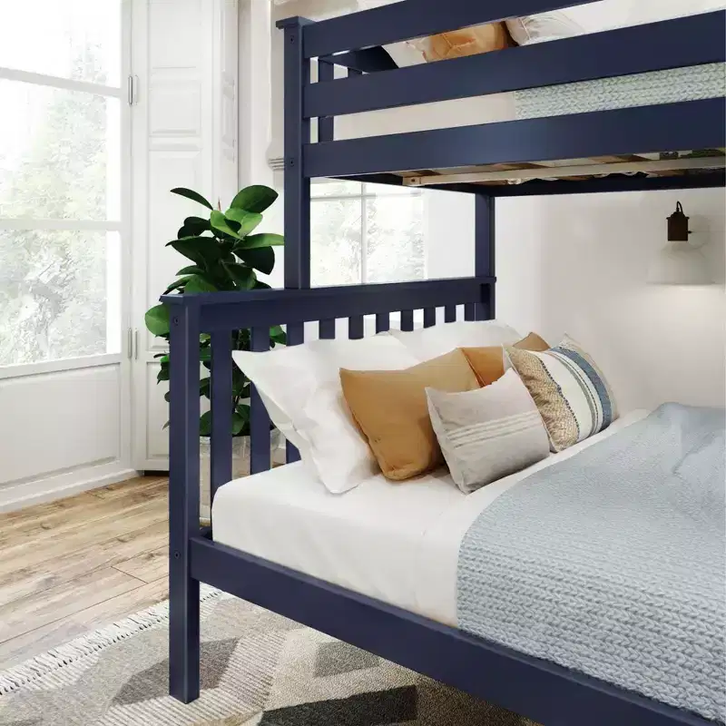Solid Wood Twin over Full Bunk Bed, No Box Spring Needed, Low VOC, 400 lb Capacity