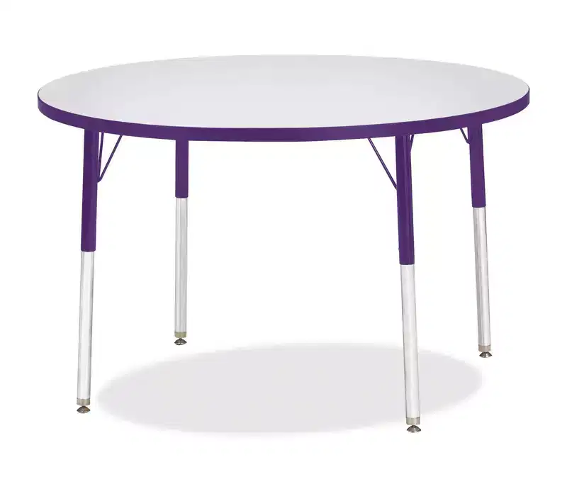 Adult Height Color Edge Round Activity Table 42 x 42 in, Purple