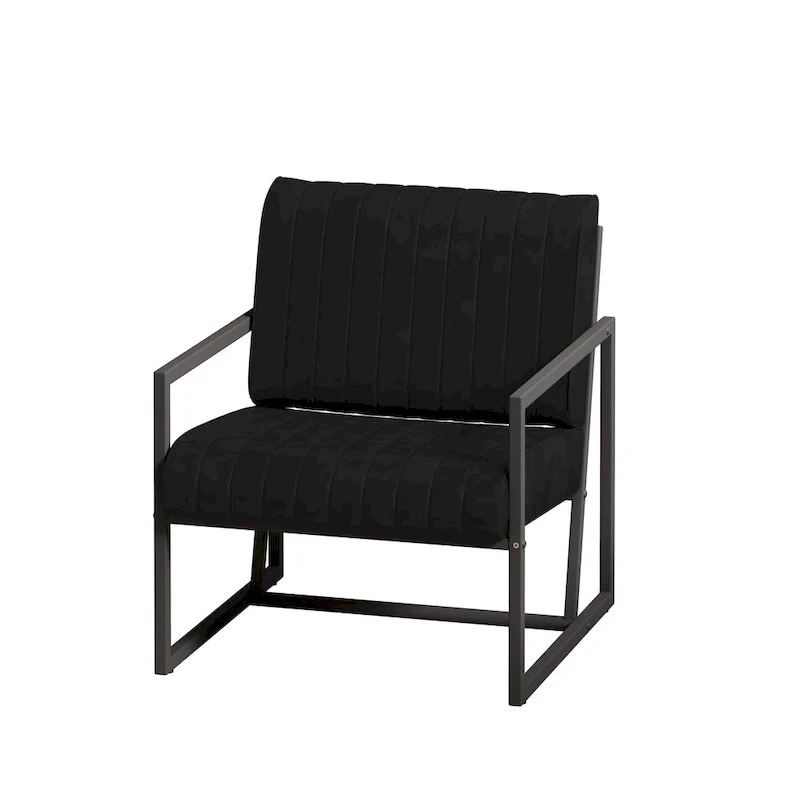 PU Leather Accent Chair with Padded Backrest