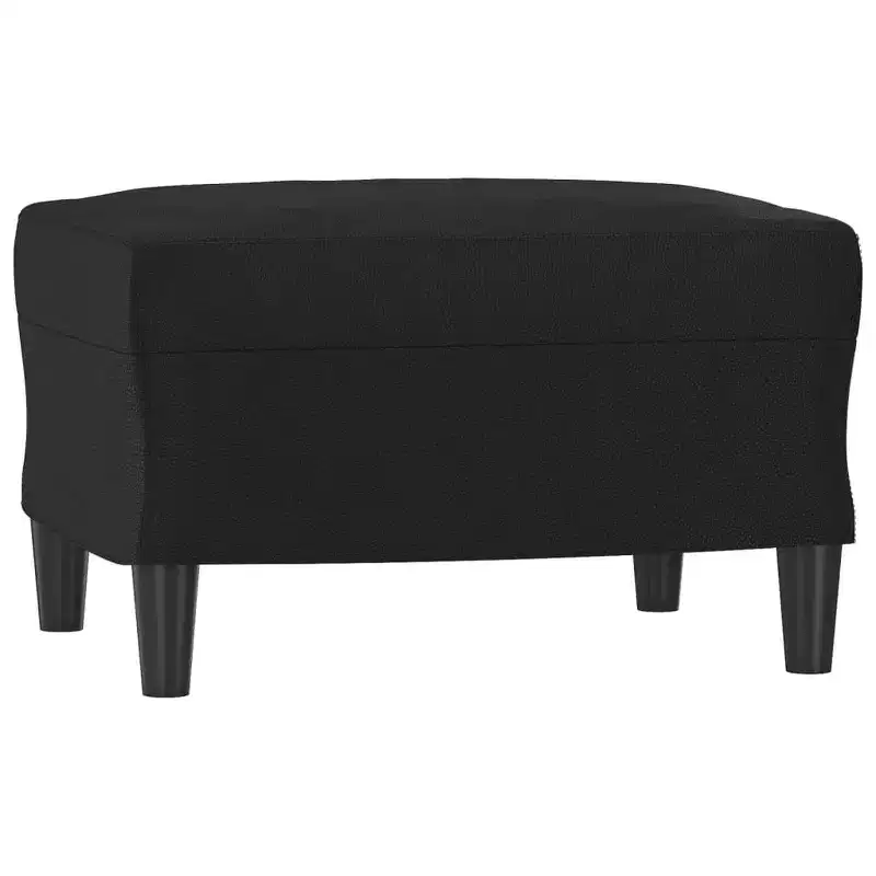 vidaXL 3-Seater Sofa With Footstool Dark Grey