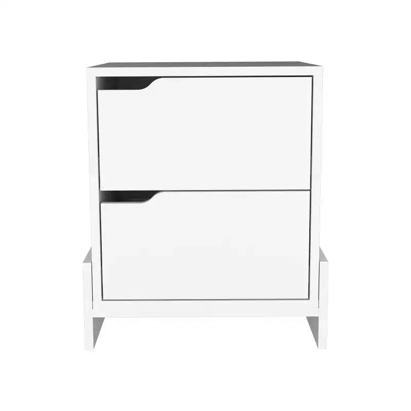 With a clean modern design, this Luss Nightstand, Bedside Table with 2-Drawers provides practical storage and a sturdy structure, making it.