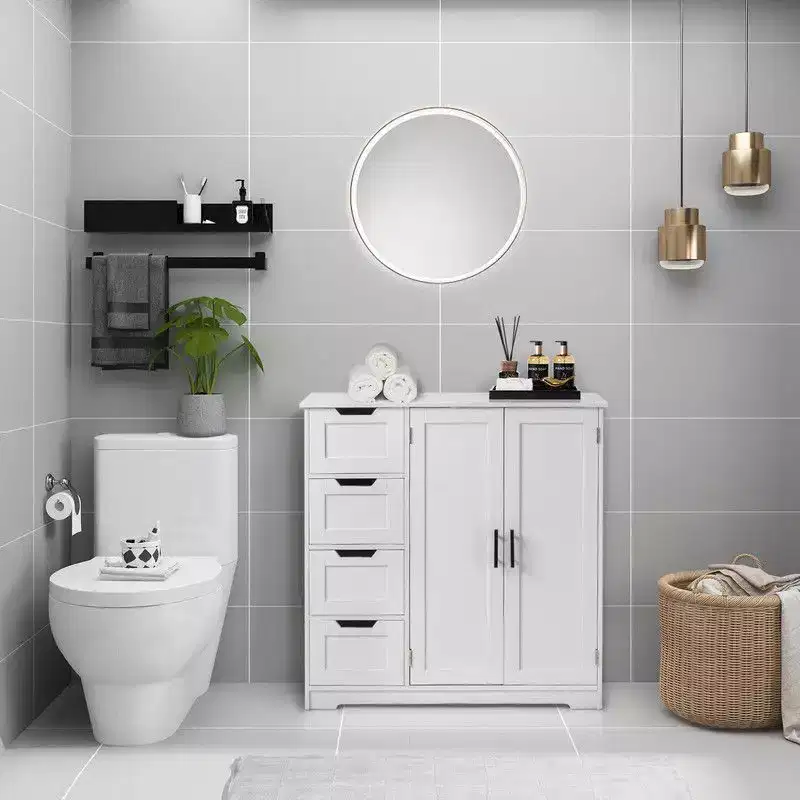 Karl Home | Freestanding Bathroom Cabinet White