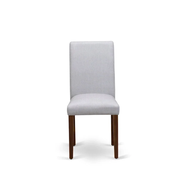 East West Furniture 5 Piece Dinette Set- a Round Dining Table and 4 Parson Dining Chairs, (Finish & Upholstered Option)