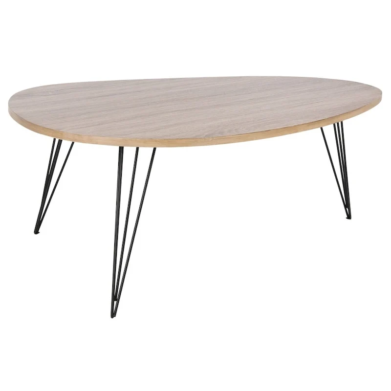 SAFAVIEH Louann Oak Finish/ Black Coffee Table - 44 x 31.5 x 15.6 - 44Wx32Dx16H