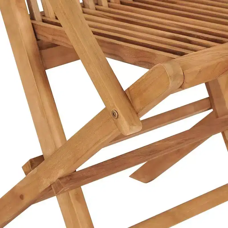 vidaXL Garden Chair Set of 6 Teak Solid teak wood Standard Foldable