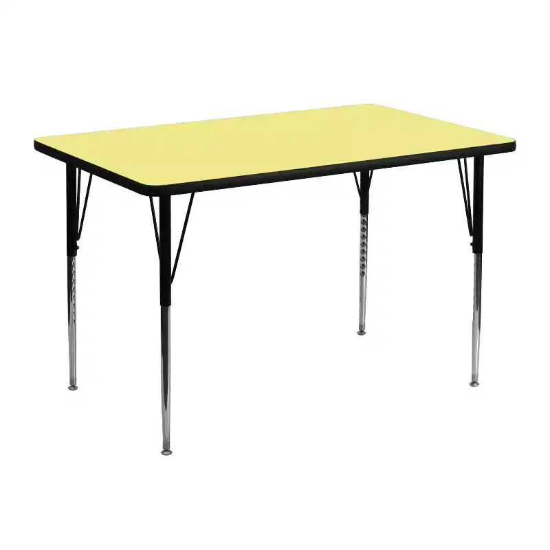 Emma and Oliver 30x48 Rectangle Laminate Adjustable Activity Table