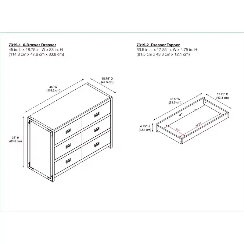 Baby Relax Miles 6-Drawer Dresser