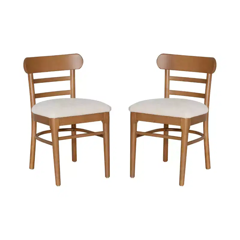 Linon Set of 2 Tuttle Chairs Brown Gray