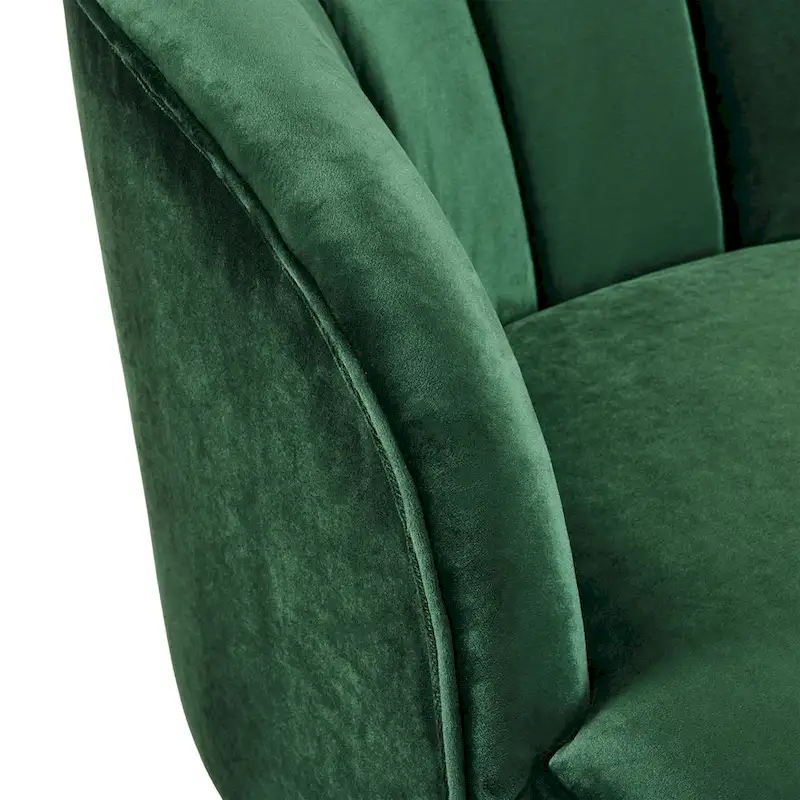 Upholstered Barrel Accent Chair With Wooden Legs