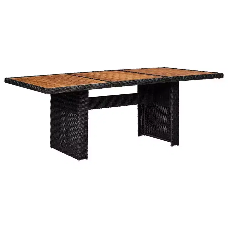 vidaXL Outdoor Dining Set Black and dark grey