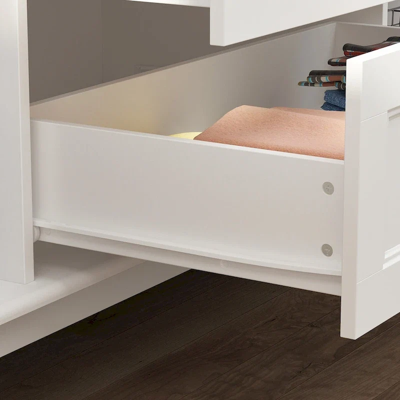 4-Door Wardrobe with Drawers and Shelves – White