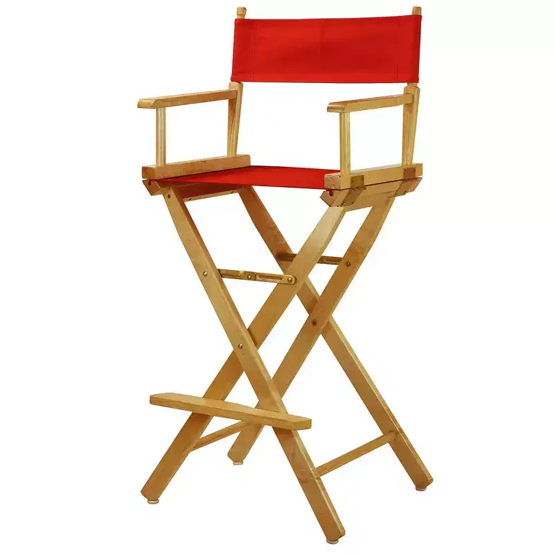 Bar-Height Director's Chair - Natural Frame