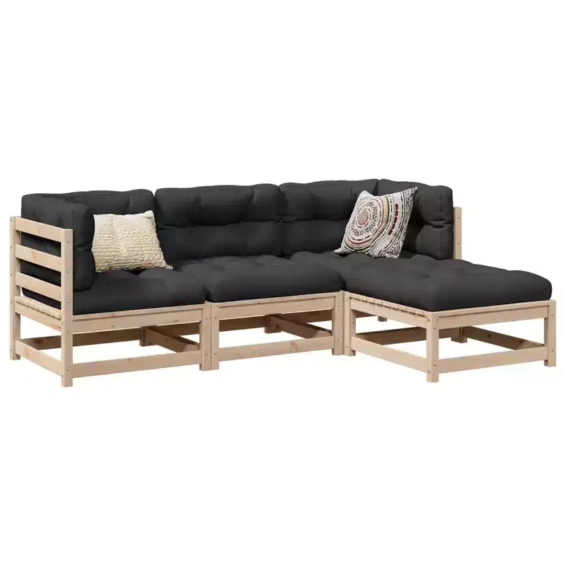 vidaXL Rustic Outdoor Garden Sofa Set