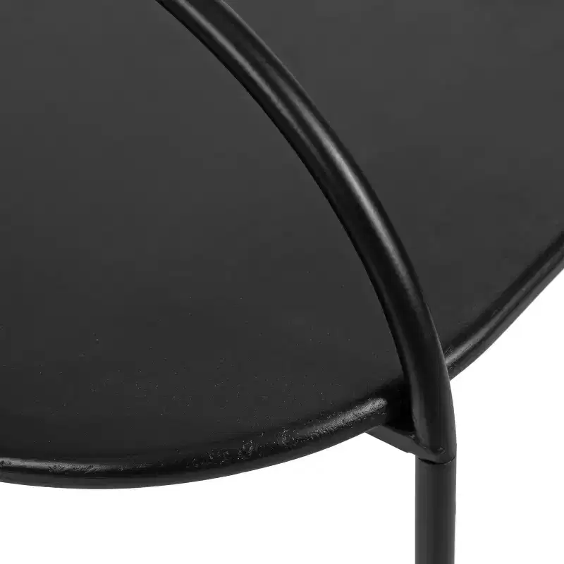 Caplan Capsule Wood C-Table - Black, 20x13.75x32.75 Inch