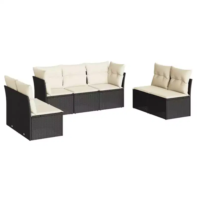 vidaXL Modular Garden Sofa Set with Cushions and Table in