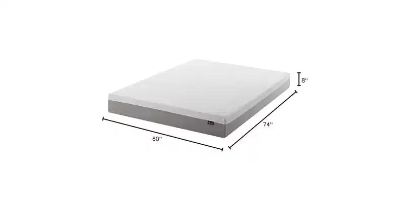 Zinus 8 Inch Ultima RV Memory Foam Mattress, Short Queen, Fiberglass Free, Medium Firm Feel, Breathable Memory Foam, Certified Safe Foams & Fabric