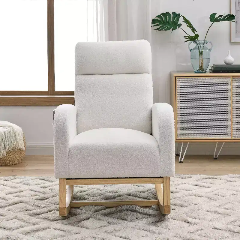 Christopher Knight Home Piper Modern High Backrest Rocking Arm Chair with Two Side Pocket