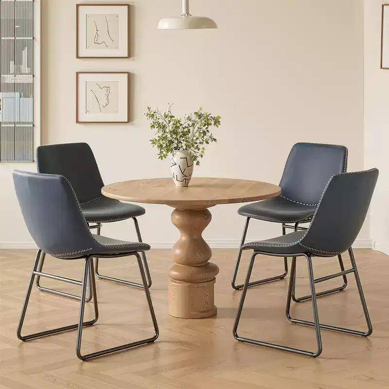 Dark Blue Set of 4 Kitchen & Dining Room Chairs