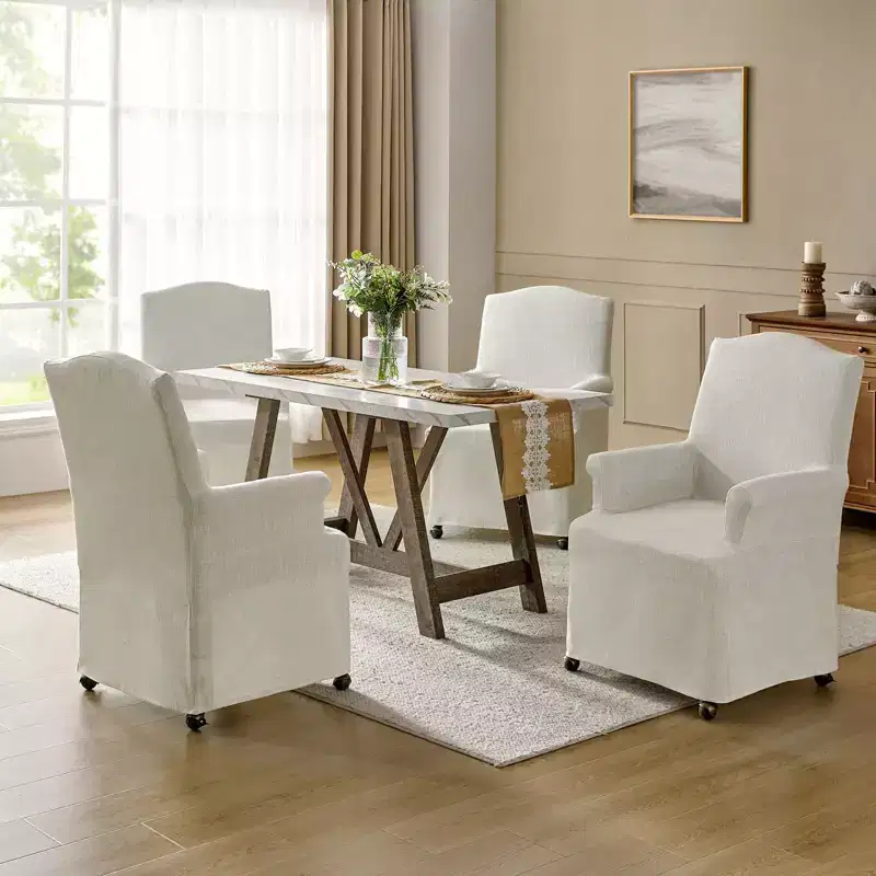 Arnold dining chair Set of 4 roll arms|ARTFUL LIVING DESIGN