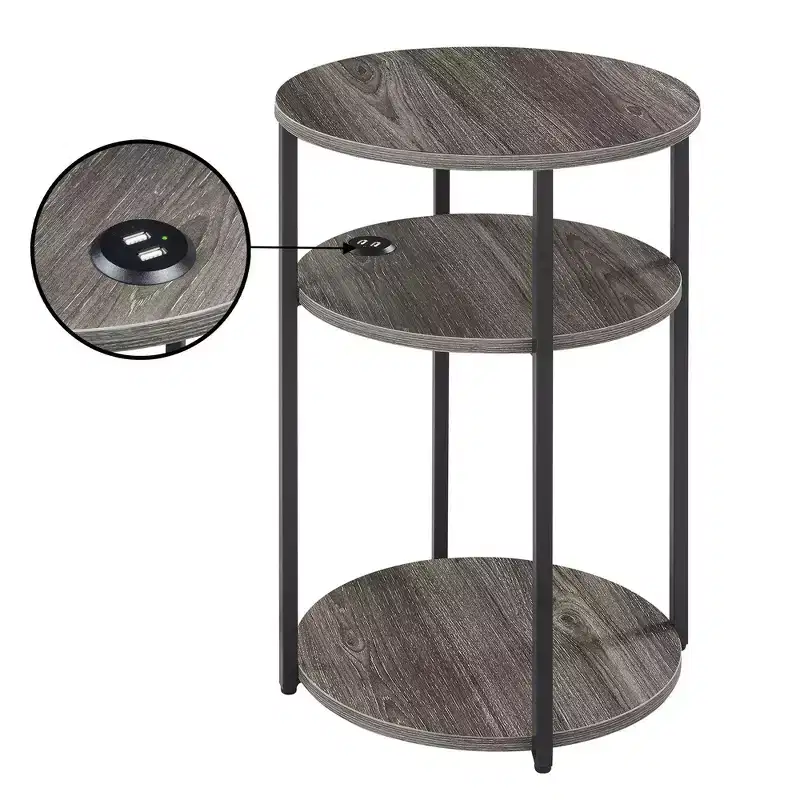 Breighton Home Samuel 3 Tier End Accent Table