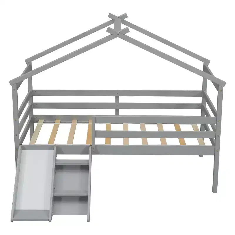 MAYEERTY King Bunk Bed Safety Rail Soft-Close Drawers Kid-Friendly