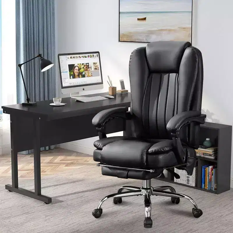 GDFStudio Norvale Massage Ergonomic Office Chair with Heat and Footrest