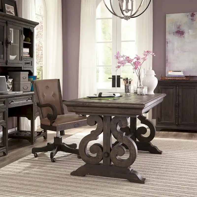 Bellamy Writing Desk in Weathered Peppercorn