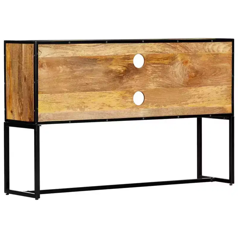 vidaXL TV Cabinet Varied Solid reclaimed wood, powder-coated steel