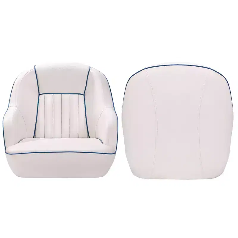Pontoon Boat Captain Chair  Ergonomic Bucket Seat with Compression Foam Padding and Durable Molded Plastic Frame