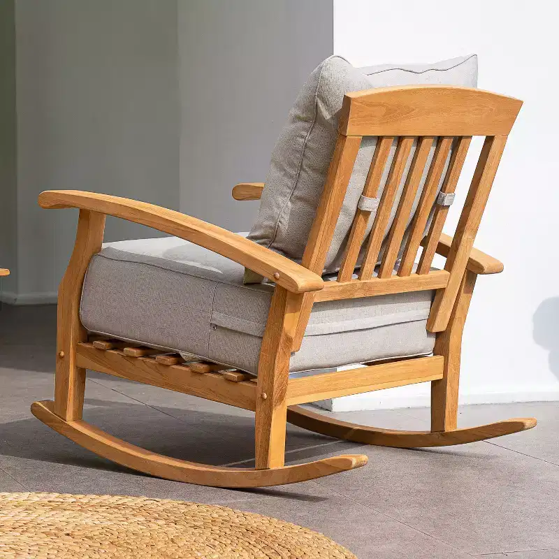 Sonoma Lane Amherst Teak Patio Rocking Chair with Zippered Cushion and Frame