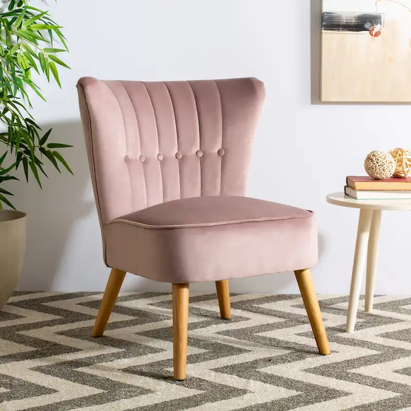 SAFAVIEH Adela Mid-Century Accent Chair - 25.6 x 27.2 x 31.1 - 26Wx27Dx31H