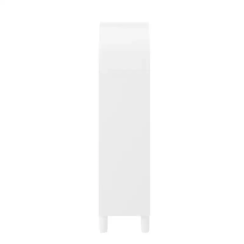 Buzz & Bloom Wood Open Bookshelf with Covered Rounded Top, 4 Shelves, and Cylindrical Legs