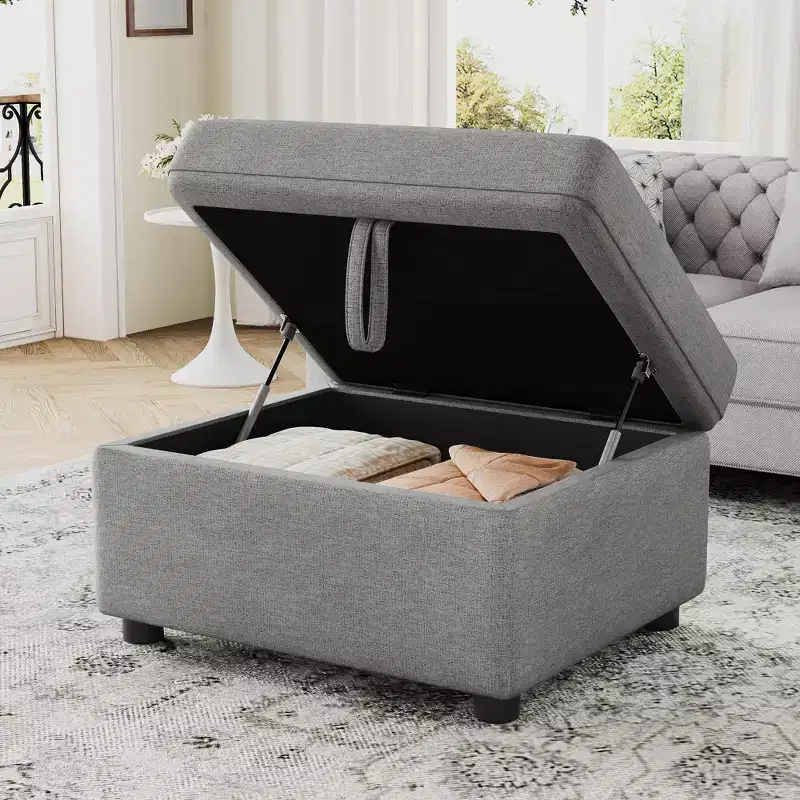 GDFStudio Frank 26.6 Movable Storage Ottoman