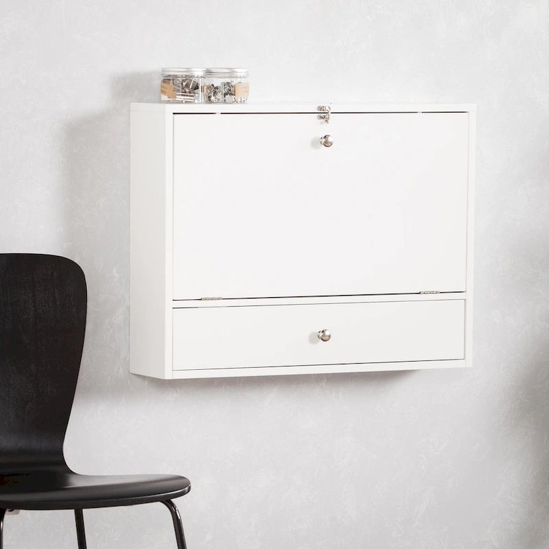 SEI Furniture Wall-mounted Folding Laptop Desk