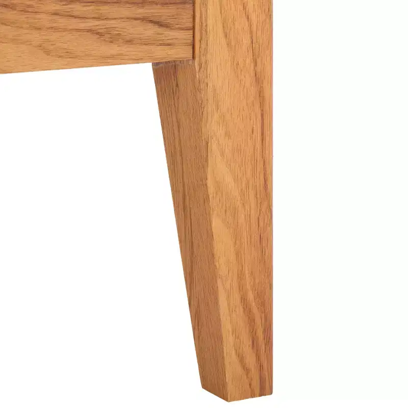 1-Drawer 1-Shelf Nightstand with Gold Pulls, Walnut Finish Bedside Table
