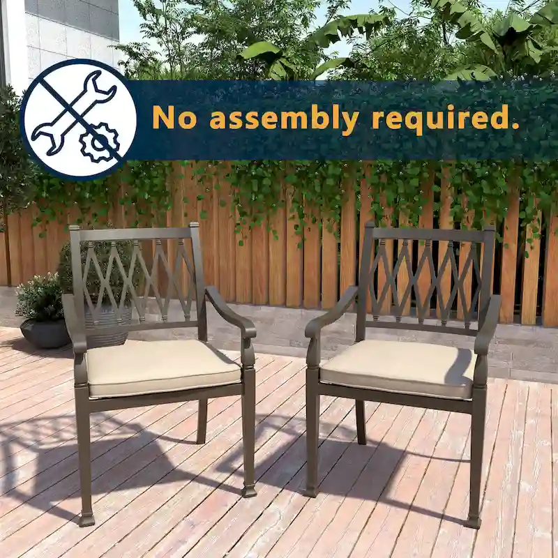 9-Piece Cast Aluminum Patio Dining Set with Cushions